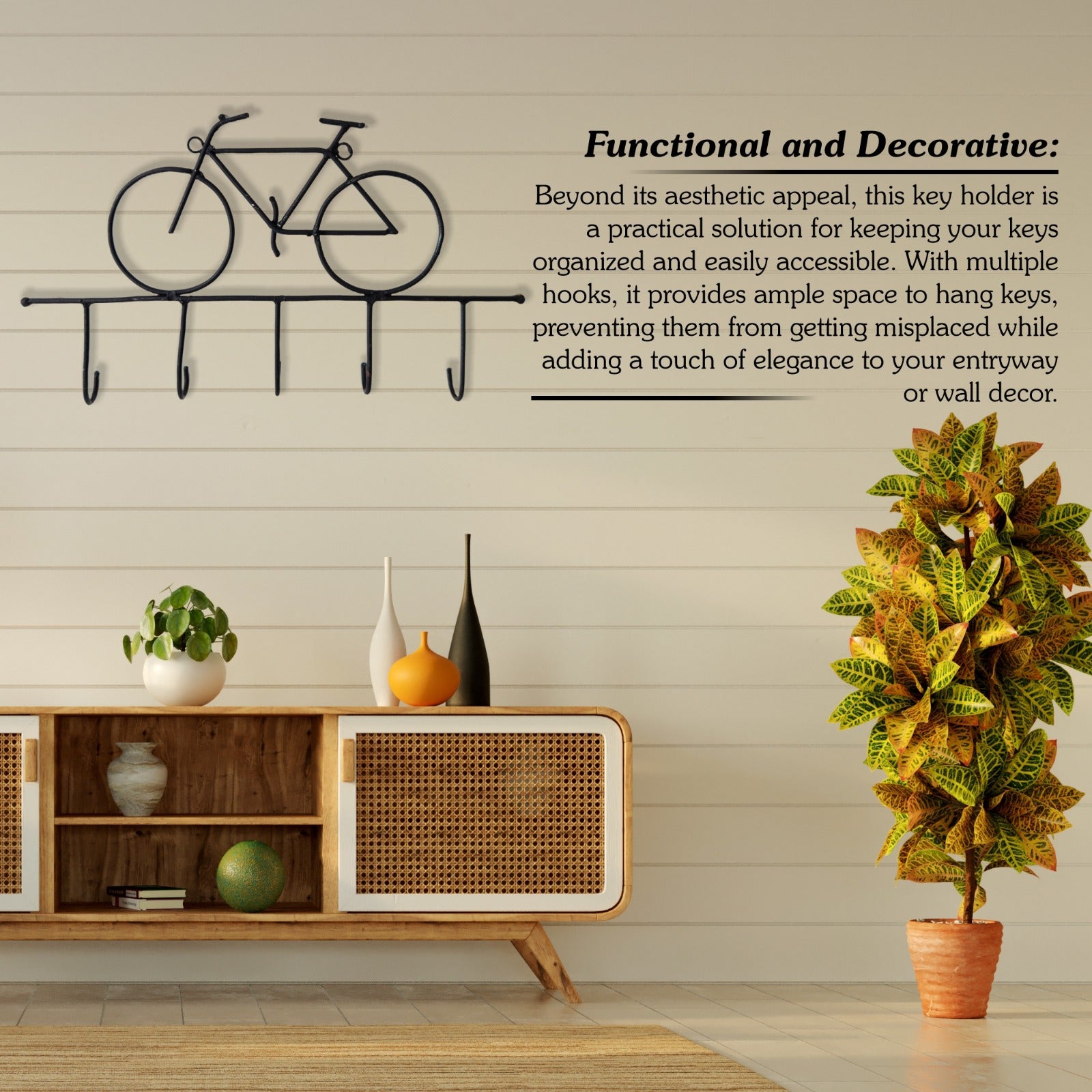 Handmade Rustic Bicycle Key Holder