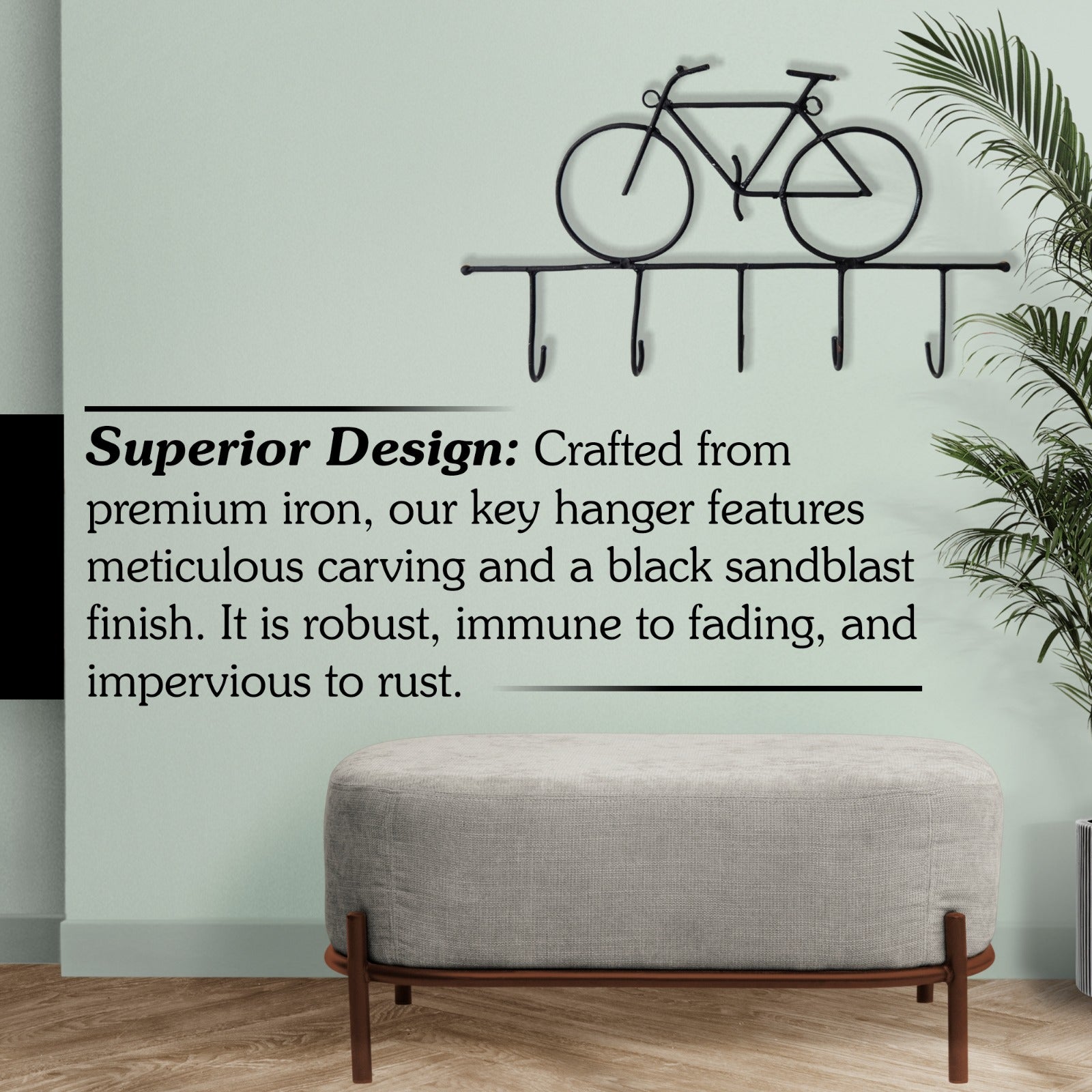 Handmade Rustic Bicycle Key Holder