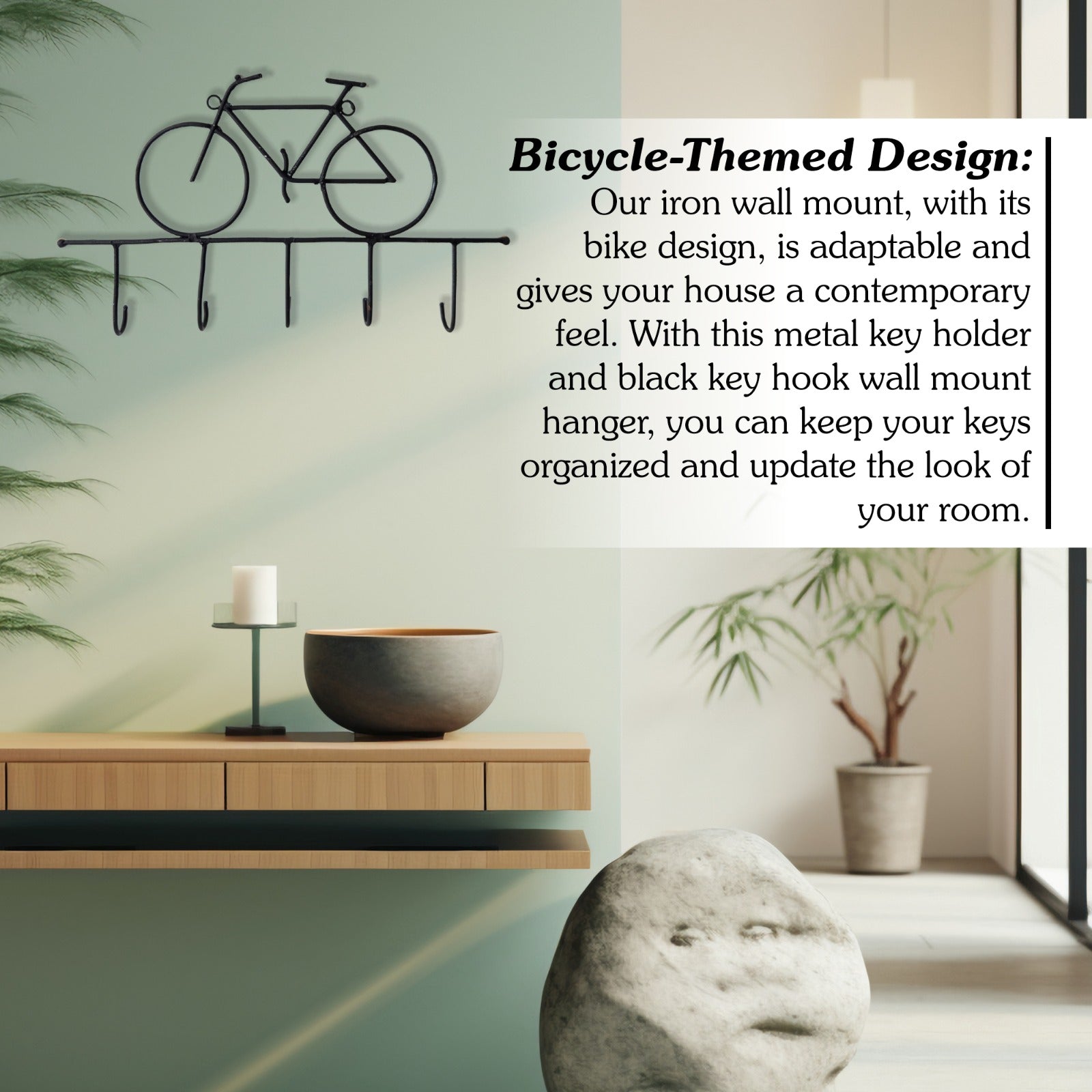 Handmade Rustic Bicycle Key Holder