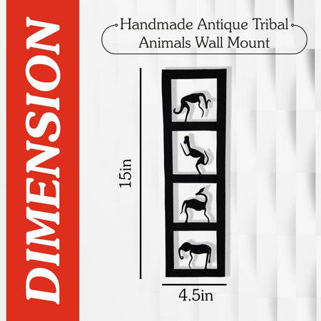 Handmade Antique Tribal Animals Wall Mount