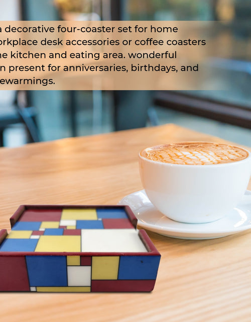 Load image into Gallery viewer, Pixelated Multi-Color Coaster Set