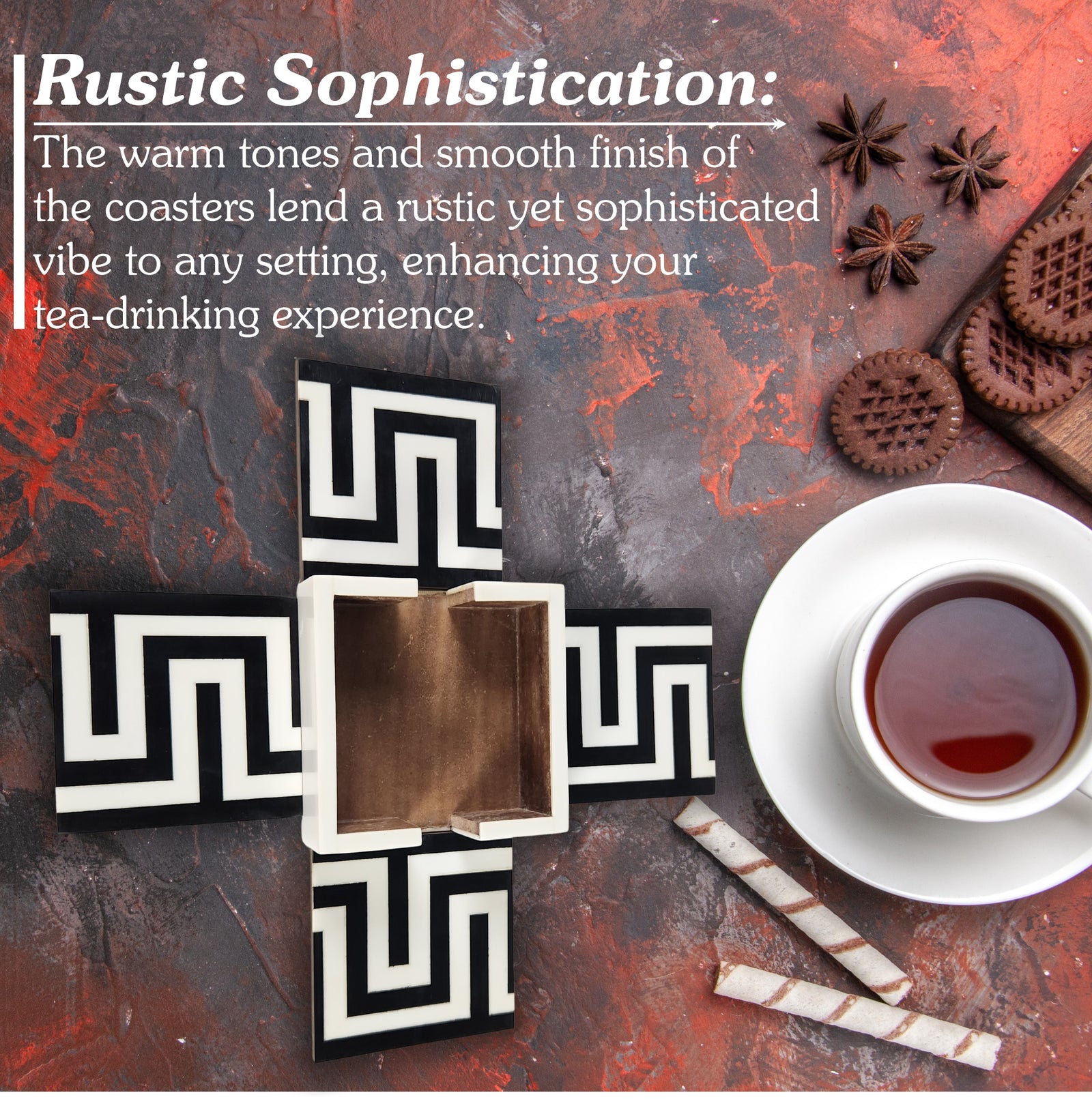 Maze Design Coaster Set