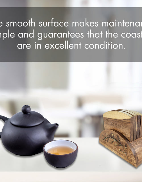 Load image into Gallery viewer, Wooden Consetelletion Coaster Set