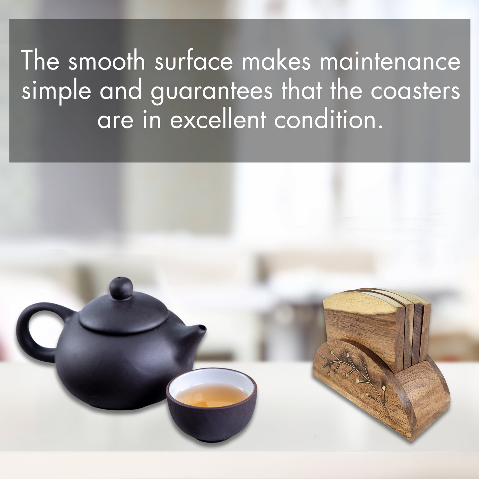 Wooden Consetelletion Coaster Set