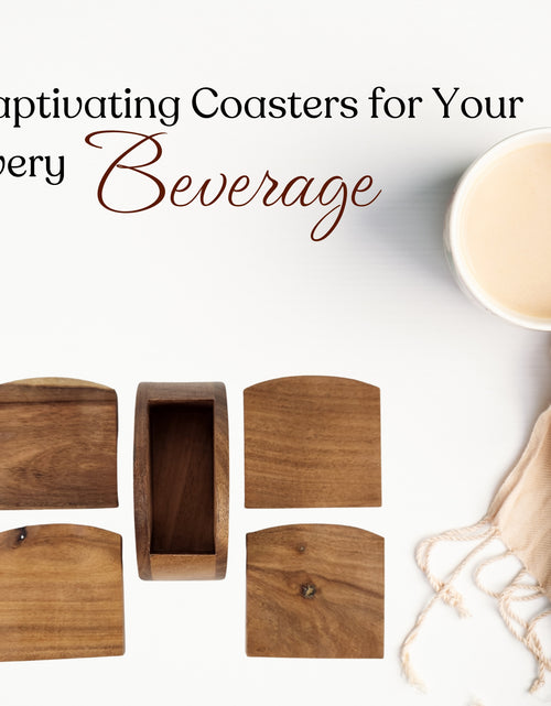 Load image into Gallery viewer, Wooden Consetelletion Coaster Set