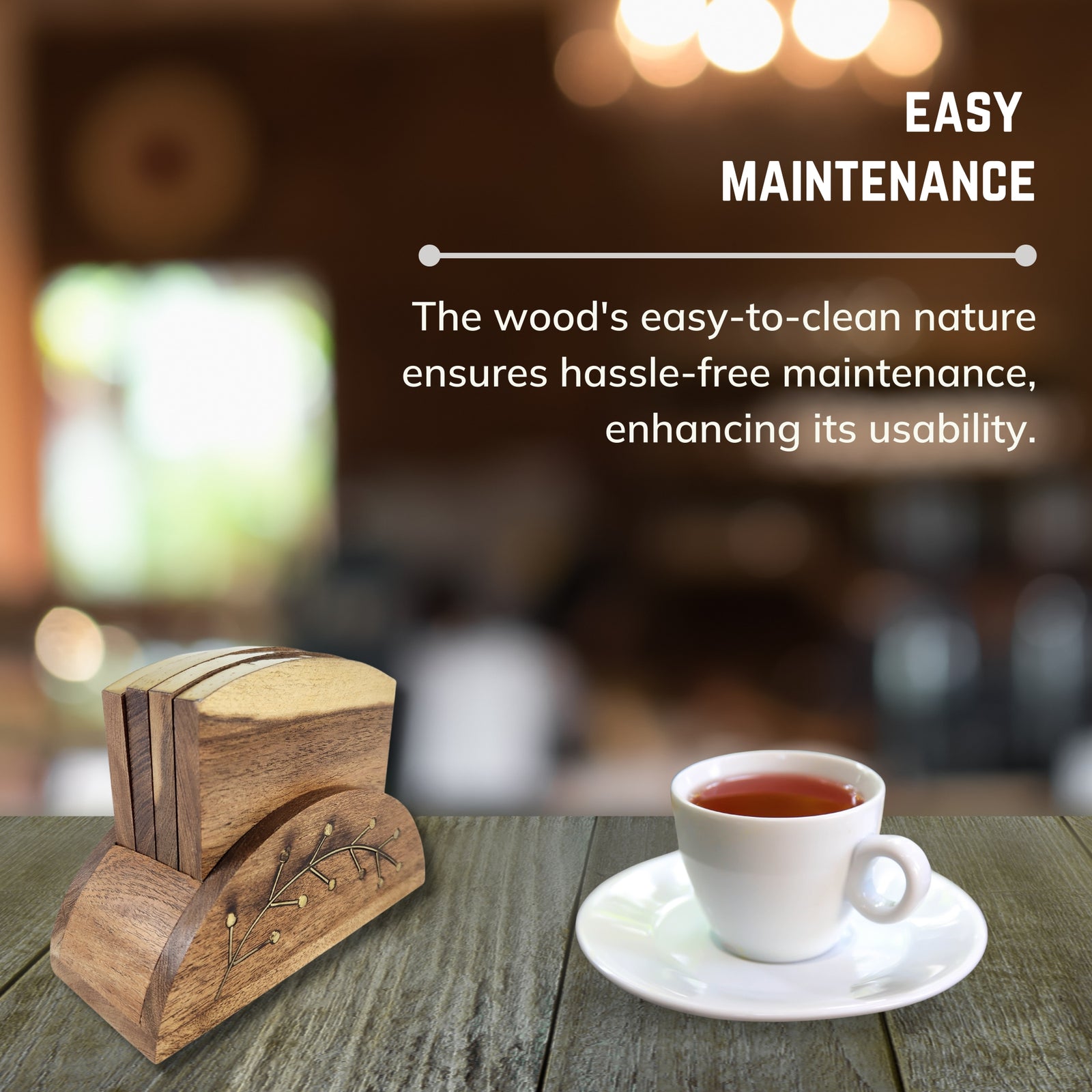 Wooden Consetelletion Coaster Set