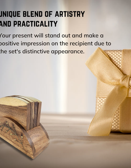 Load image into Gallery viewer, Wooden Consetelletion Coaster Set