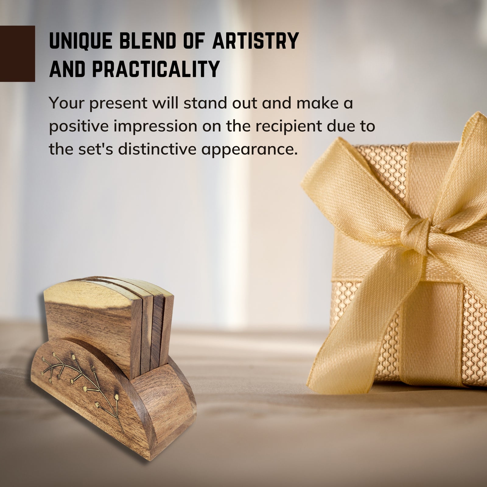 Wooden Consetelletion Coaster Set