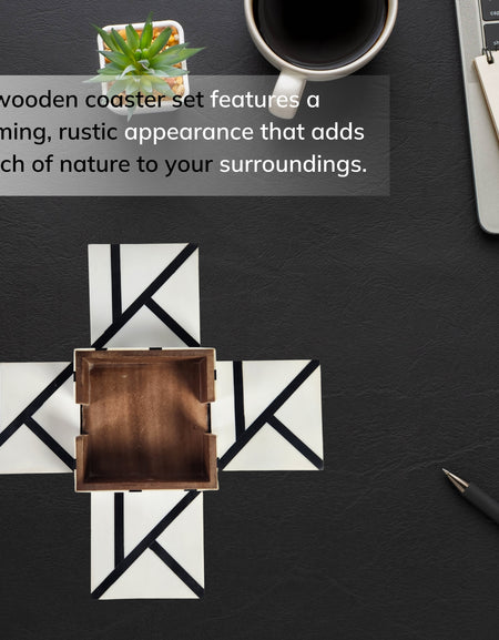 Abstract Marbeling Coaster Set