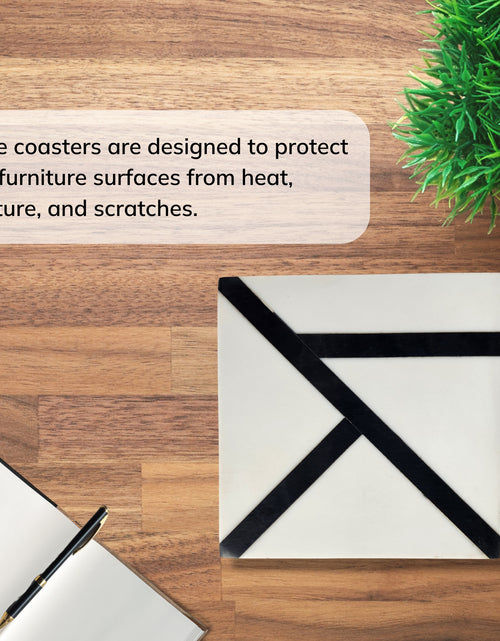 Load image into Gallery viewer, Abstract Marbeling Coaster Set
