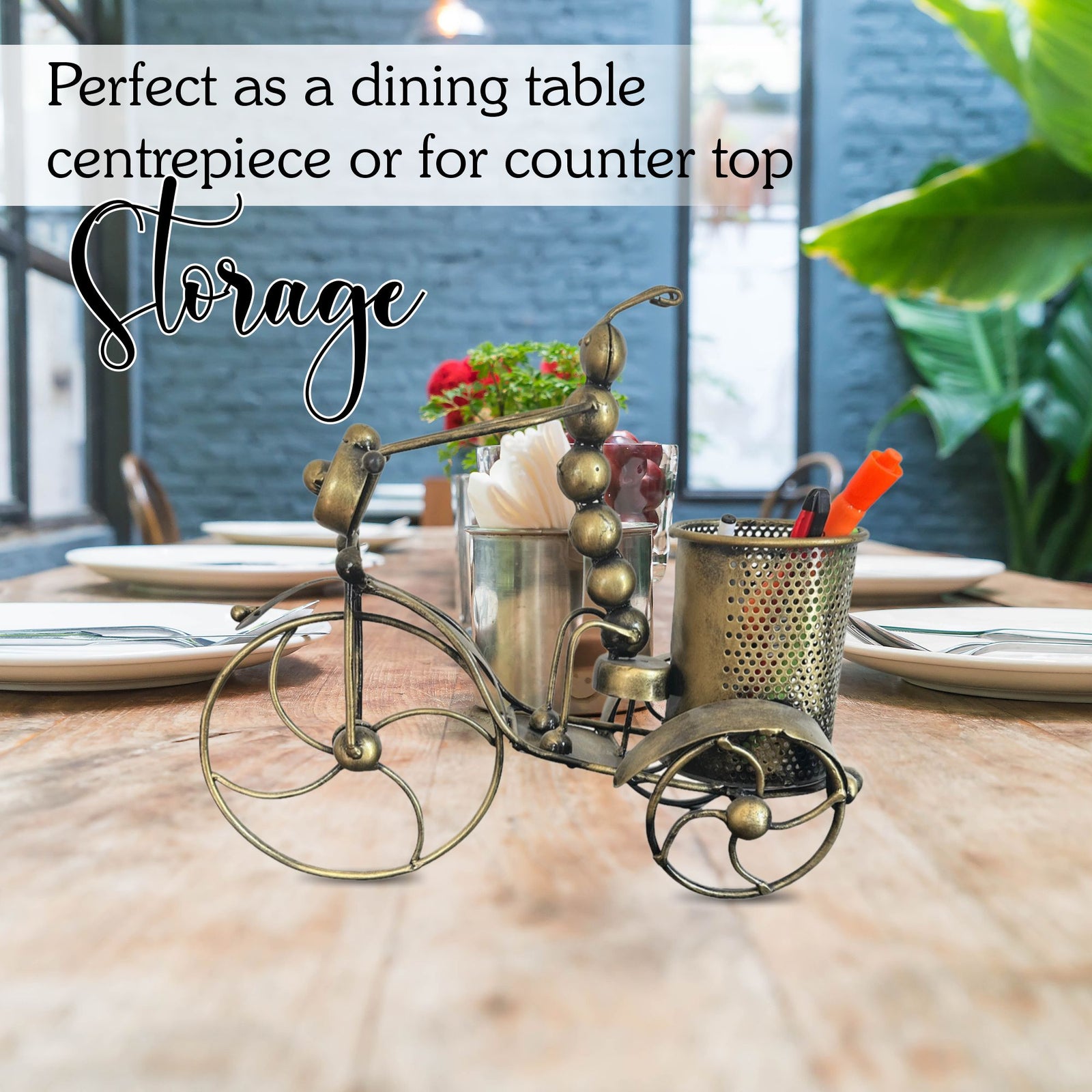 Vintage Handmade Ant Pen Stand Holder