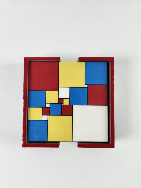 Pixelated Multi-Color Coaster Set