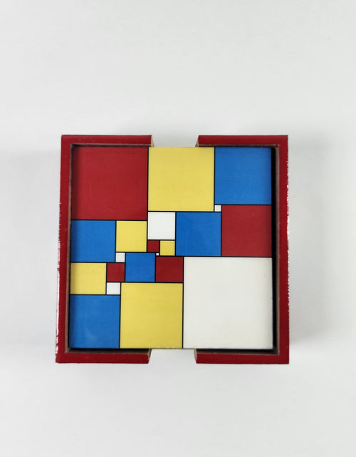 Load image into Gallery viewer, Pixelated Multi-Color Coaster Set