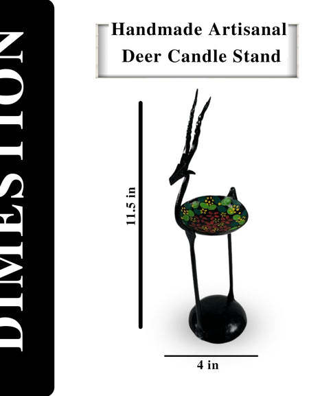 Handmade Artisanal Deer Candle Stand