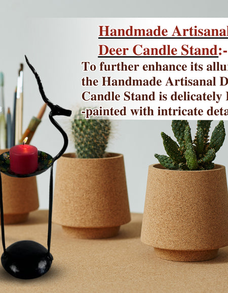 Handmade Artisanal Deer Candle Stand