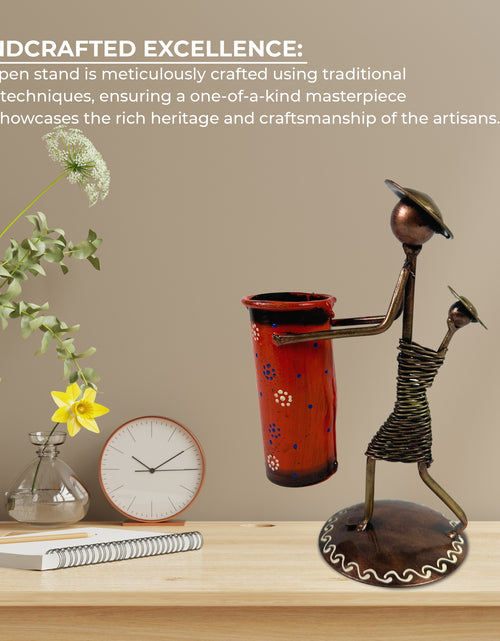 Load image into Gallery viewer, Tribal Handmade Pen Stand Holder
