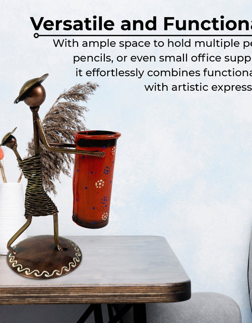 Load image into Gallery viewer, Tribal Handmade Pen Stand Holder
