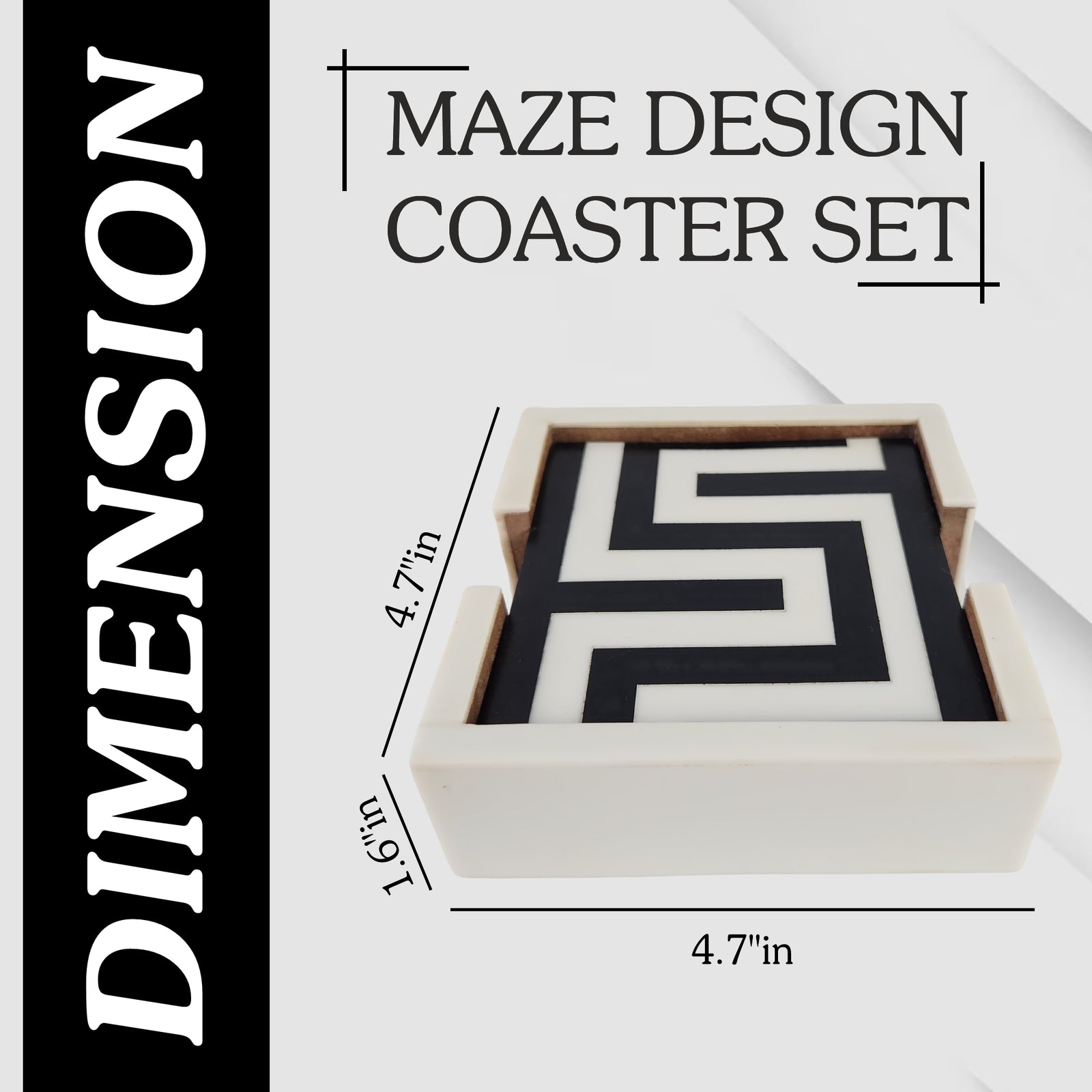 Maze Design Coaster Set