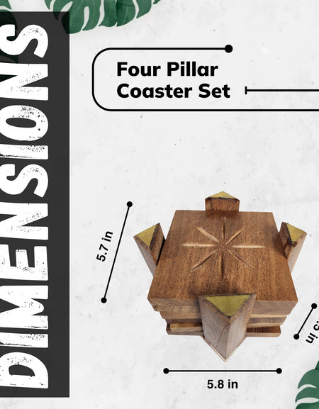 Four Pillar Coaster Set