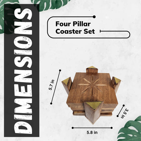 Four Pillar Coaster Set