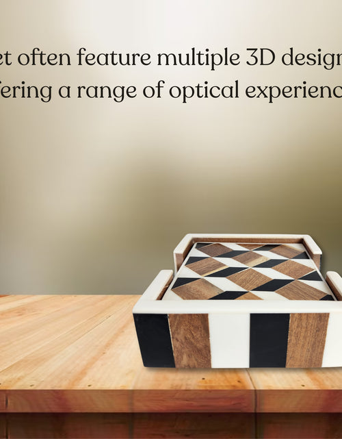 Load image into Gallery viewer, Optical Illusion Coaster Set
