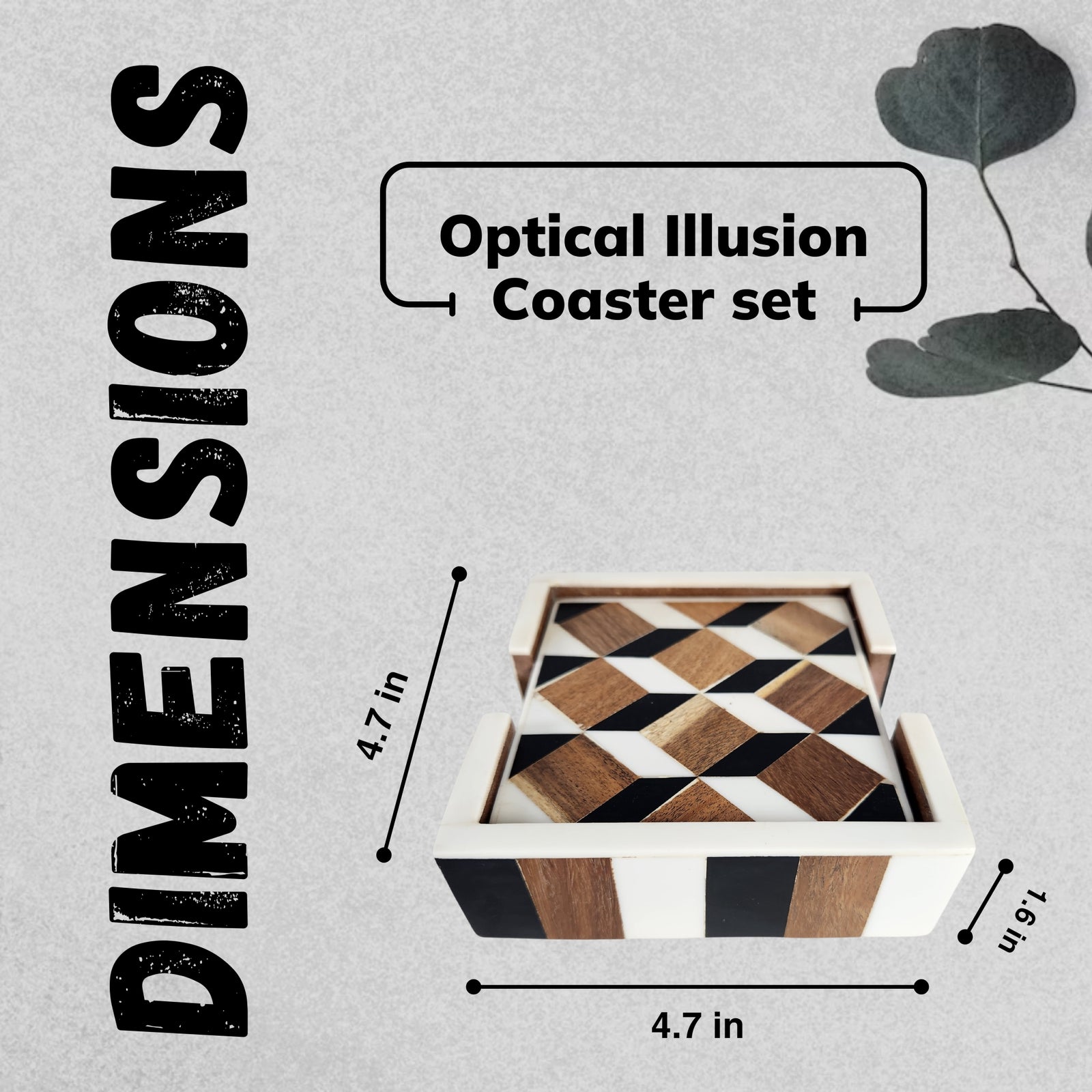Optical Illusion Coaster Set