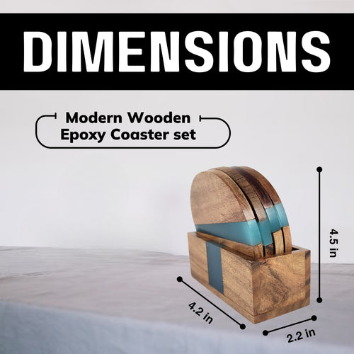 Load image into Gallery viewer, Modern Wooden Epoxy Coaster set (round)
