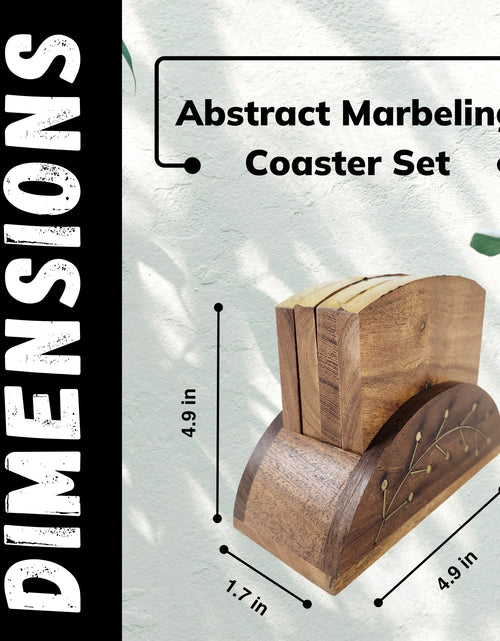 Load image into Gallery viewer, Wooden Consetelletion Coaster Set
