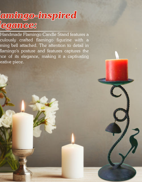 Load image into Gallery viewer, Handmade Flamingo Candle Stand
