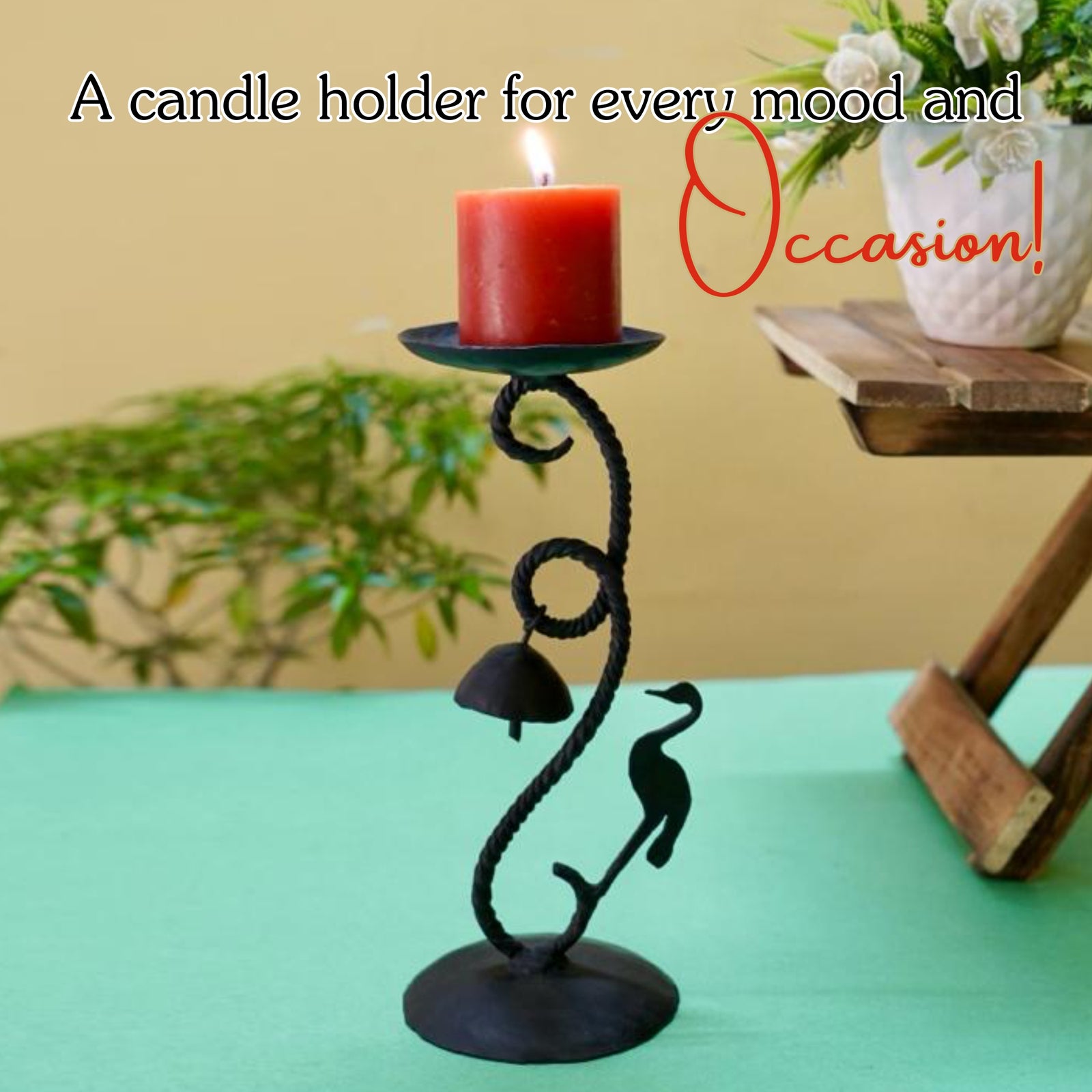 Handmade Flamingo Candle Stand