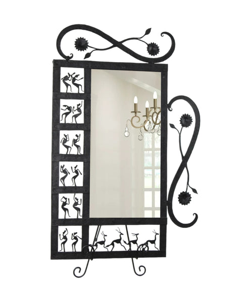 Vintage Tribal Art Wall Mirror