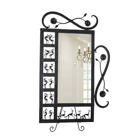 Vintage Tribal Art Wall Mirror