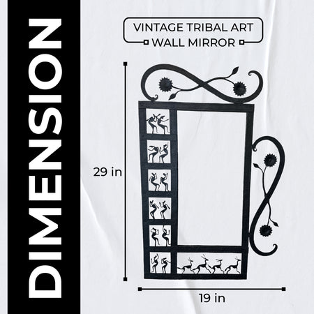 Vintage Tribal Art Wall Mirror