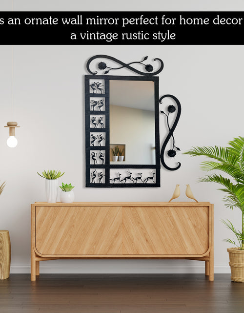 Load image into Gallery viewer, Vintage Tribal Art Wall Mirror
