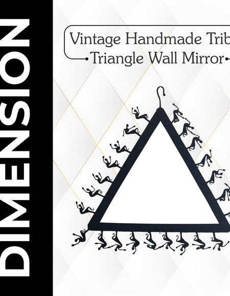Vintage Handmade Tribal Triangle Wall Mirror