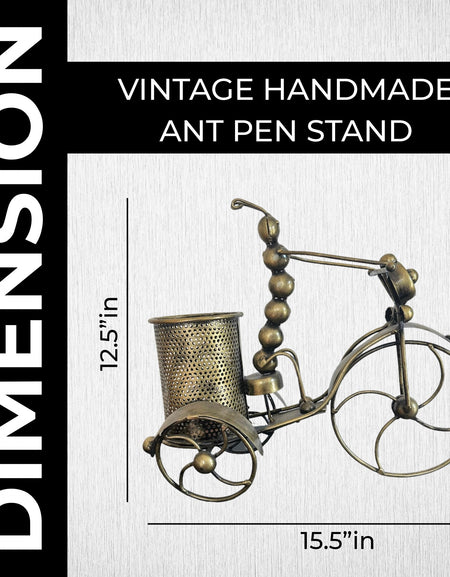 Vintage Handmade Ant Pen Stand Holder