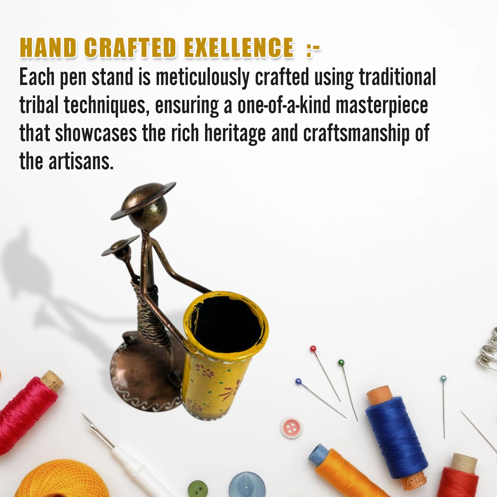 Tribal Handmade Pen Stand Holder (Florence)