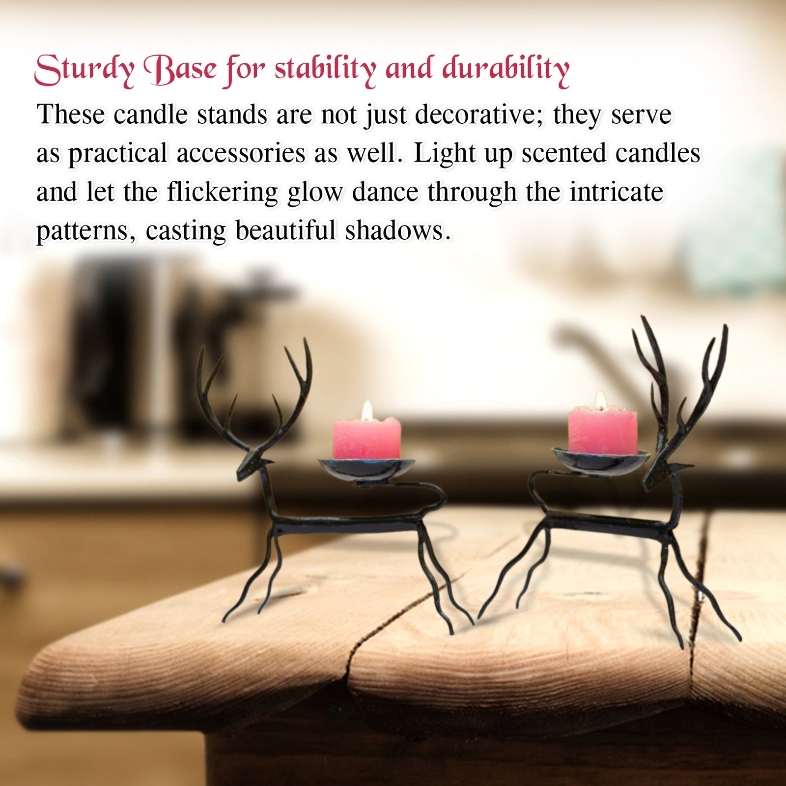 Handmade Deer Candle Stands