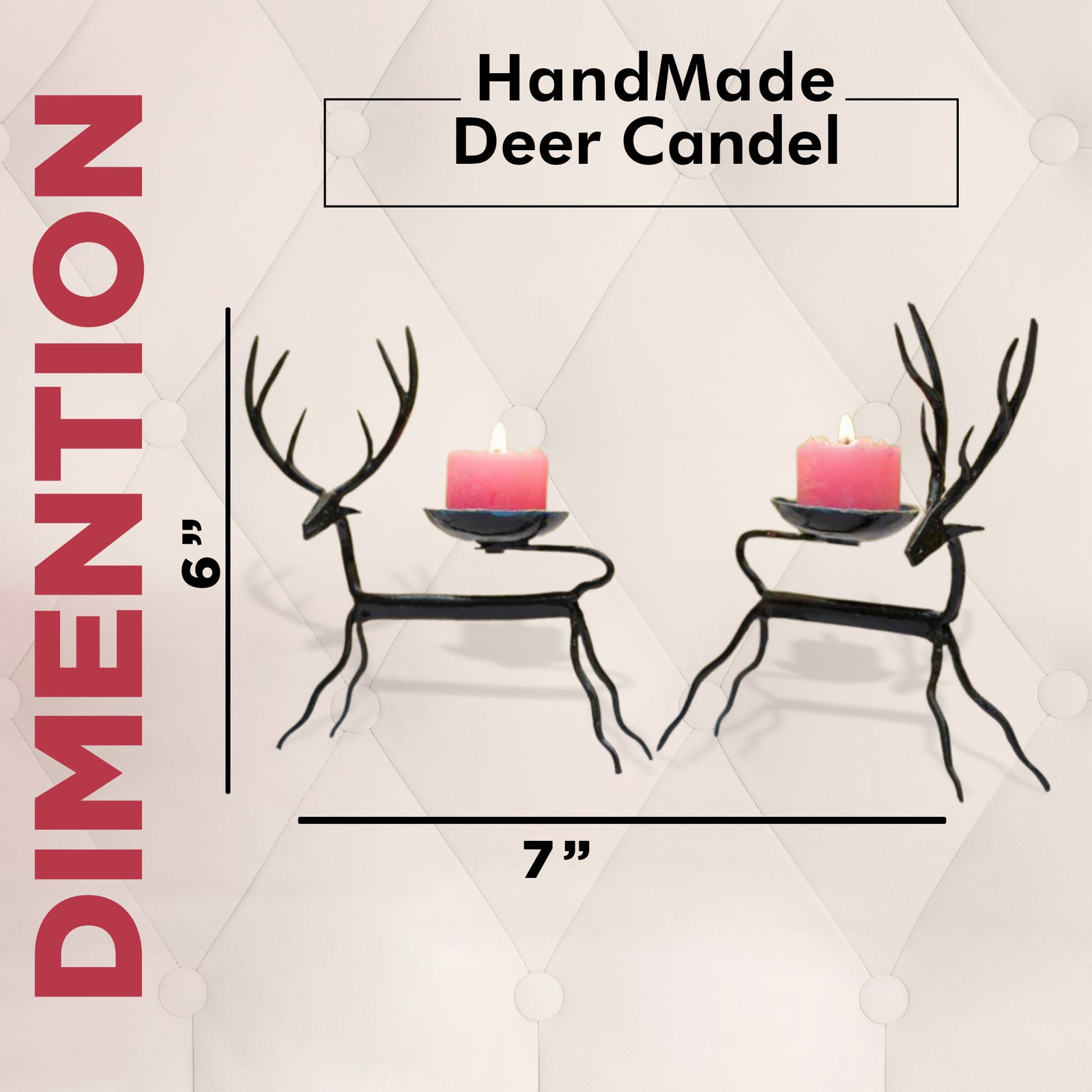 Handmade Deer Candle Stands