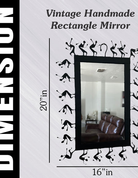 Vintage Handmade Rectangle Mirror