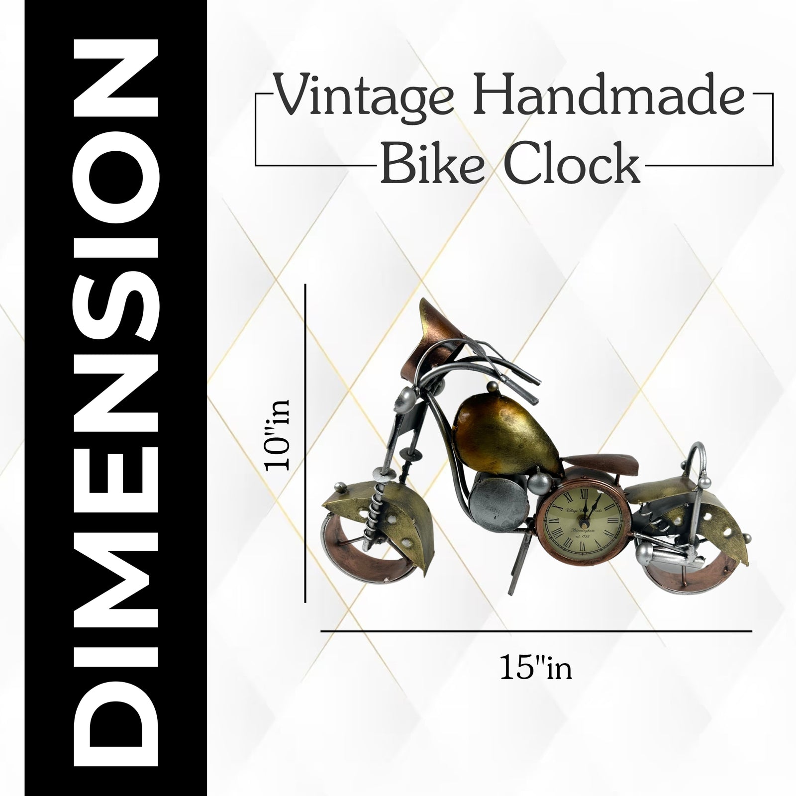Vintage Handmade Bike Clock