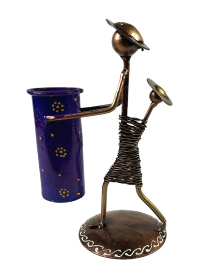 Tribal Handmade Pen Stand Holder (Sky)