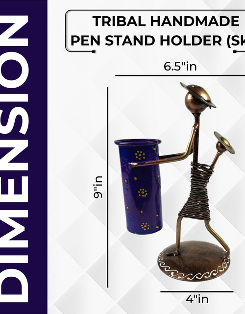 Load image into Gallery viewer, Tribal Handmade Pen Stand Holder (Sky)
