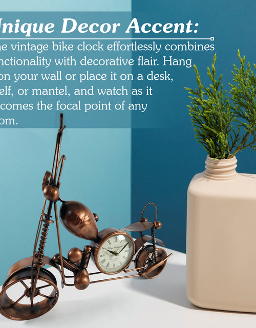 Load image into Gallery viewer, Vintage Rustic Handmade Bike Clock
